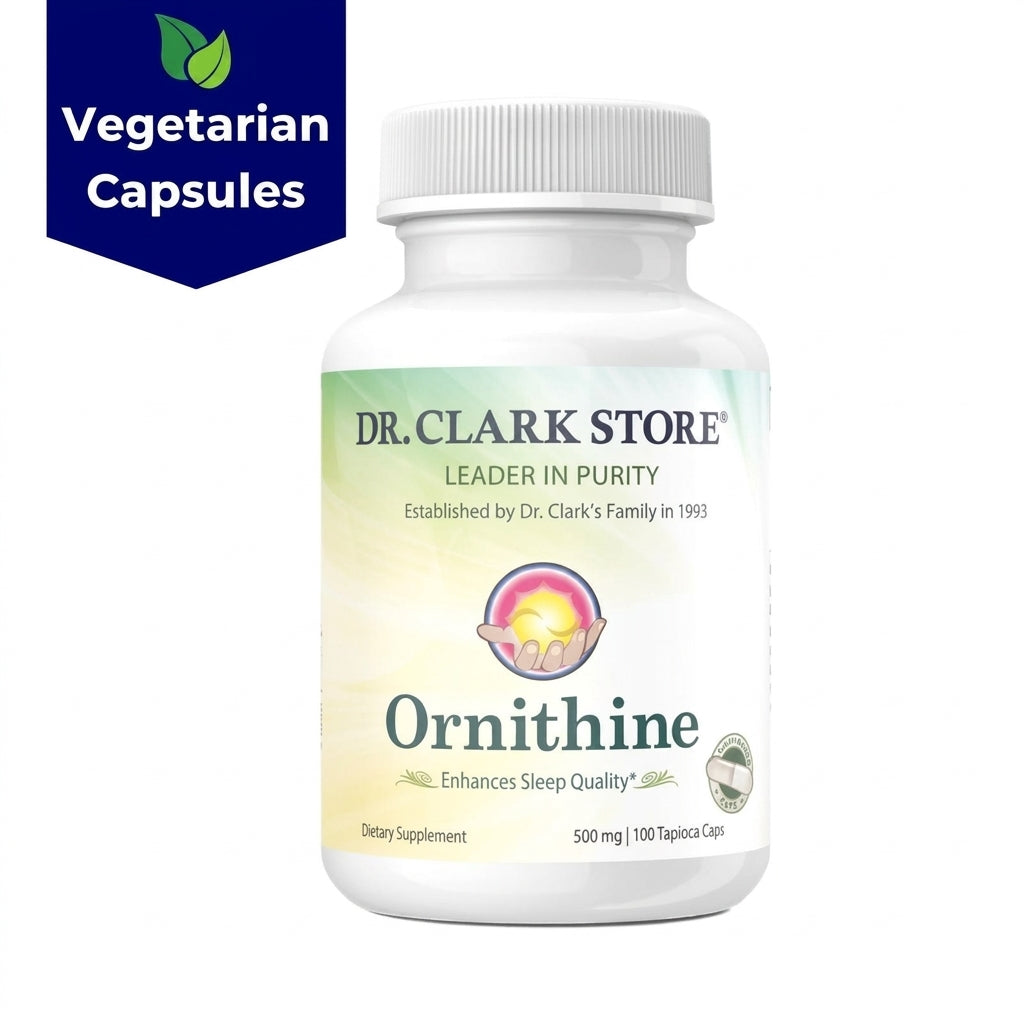 Ornithine; Vegetarian, 500 mg 100 tapioca capsules