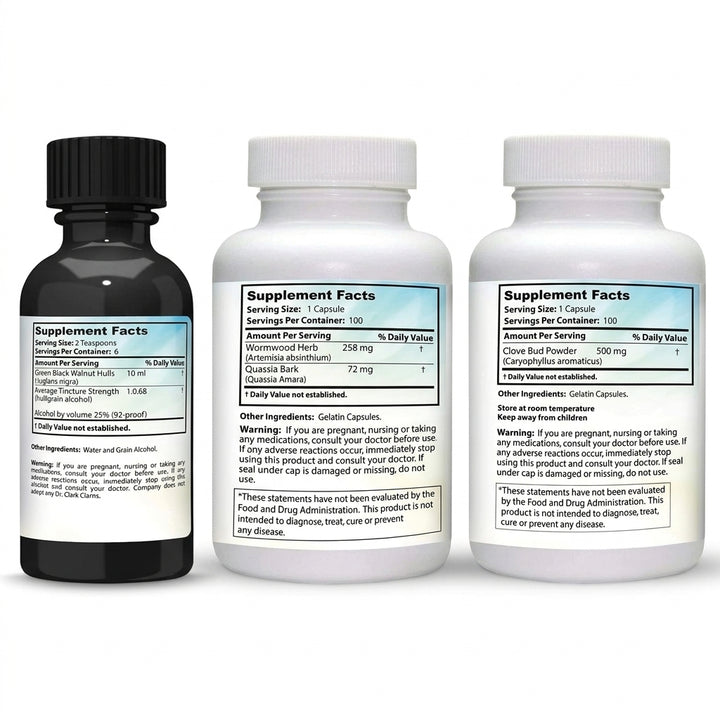 Parasite Cleanse Kit + Binder – Tincture & Caps