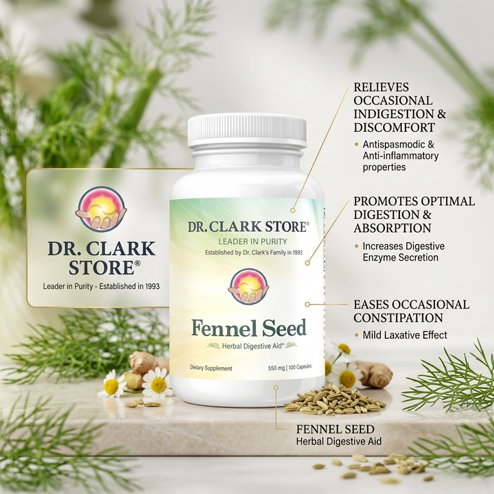 Fennel Seed, 550 mg 100 capsules