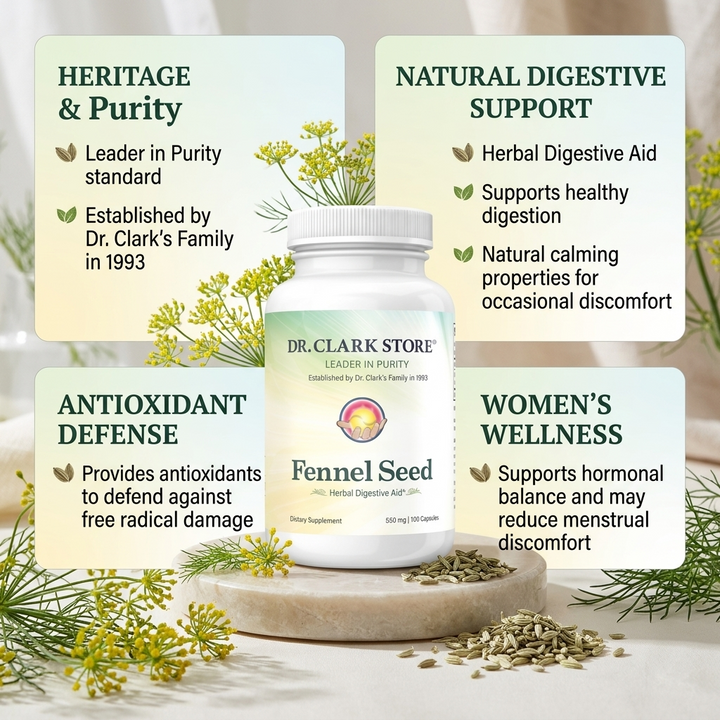 Fennel Seed, 550 mg 100 capsules