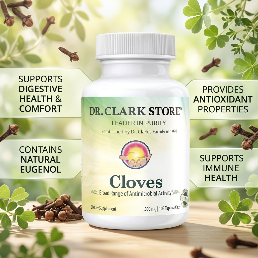 Cloves; Vegetarian, 500 mg 102 tapioca capsules