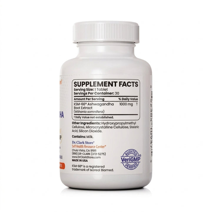 Ashwagandha, 1000 mg 30 tablets