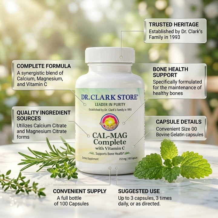 CAL-MAG Complete (Calcium-Magnesium), 232 mg 100 capsules
