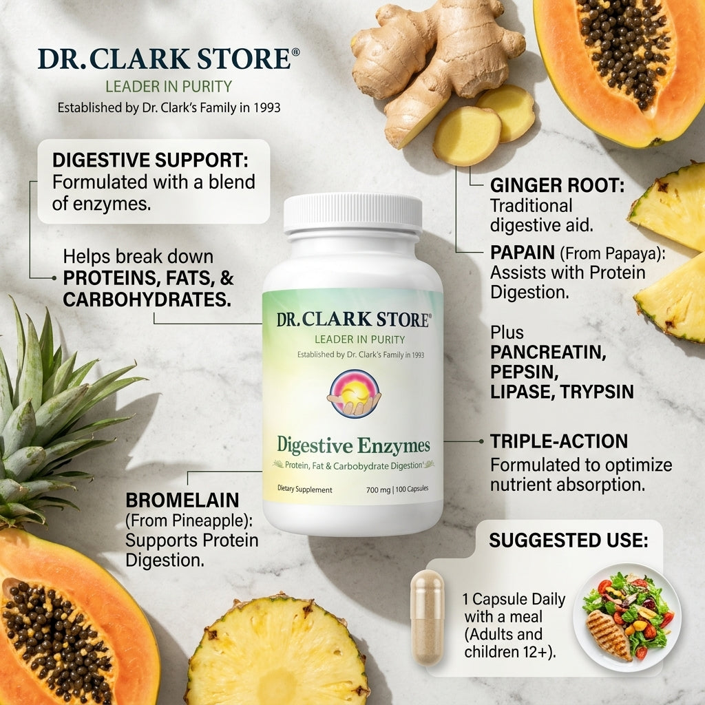 Digestive Enzymes, 700 mg 100 capsules