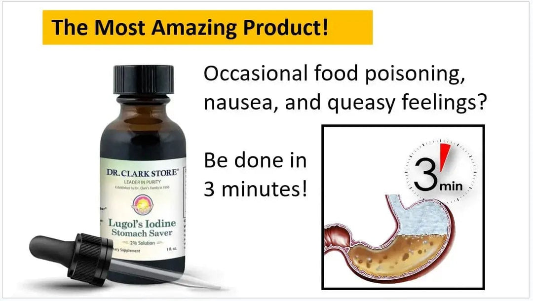Dr. Clark Lugol's Iodine Stomach Saver 1 fl oz (30 cc) Dr. Clark Store