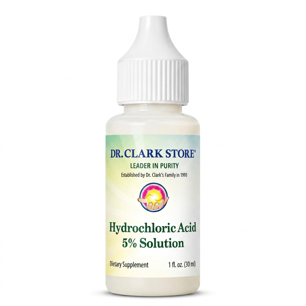 Dr. Clark Digestive Power Hydrochloric Acid (HCL) 5%, 1 oz