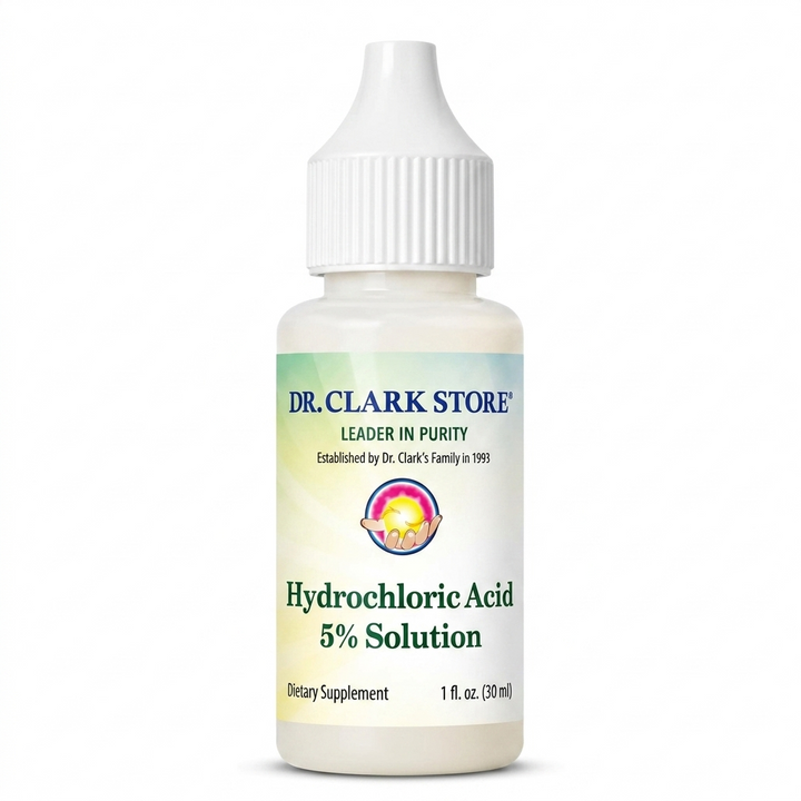 Dr. Clark Digestive Power Hydrochloric Acid (HCL) 5%, 1 oz