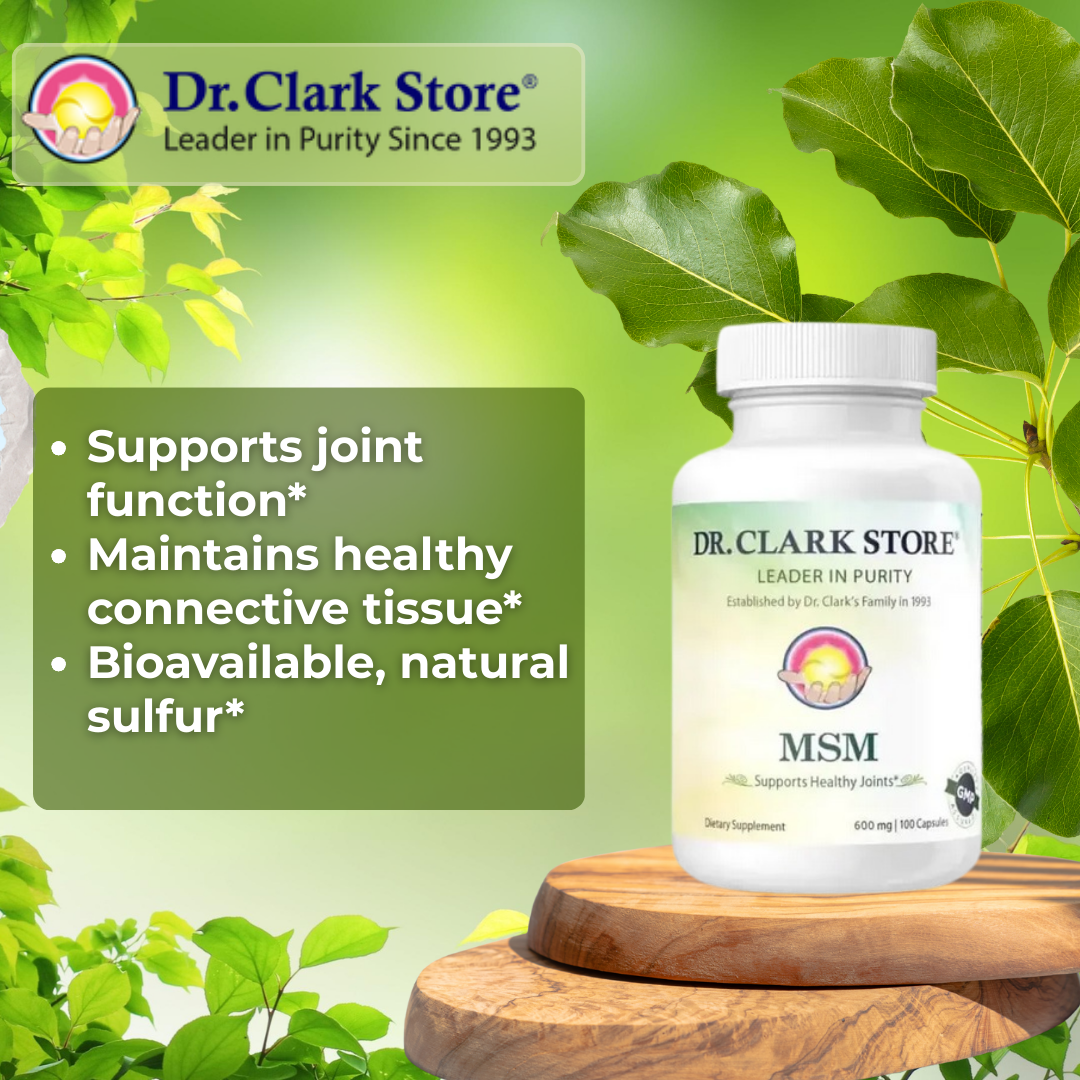 MSM, 600 mg 100 capsules Dr. Clark Store