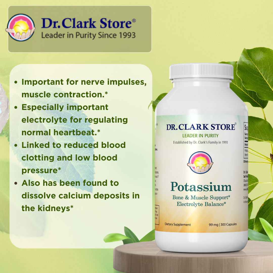 Potassium, 99 mg 300 capsules Dr. Clark Store