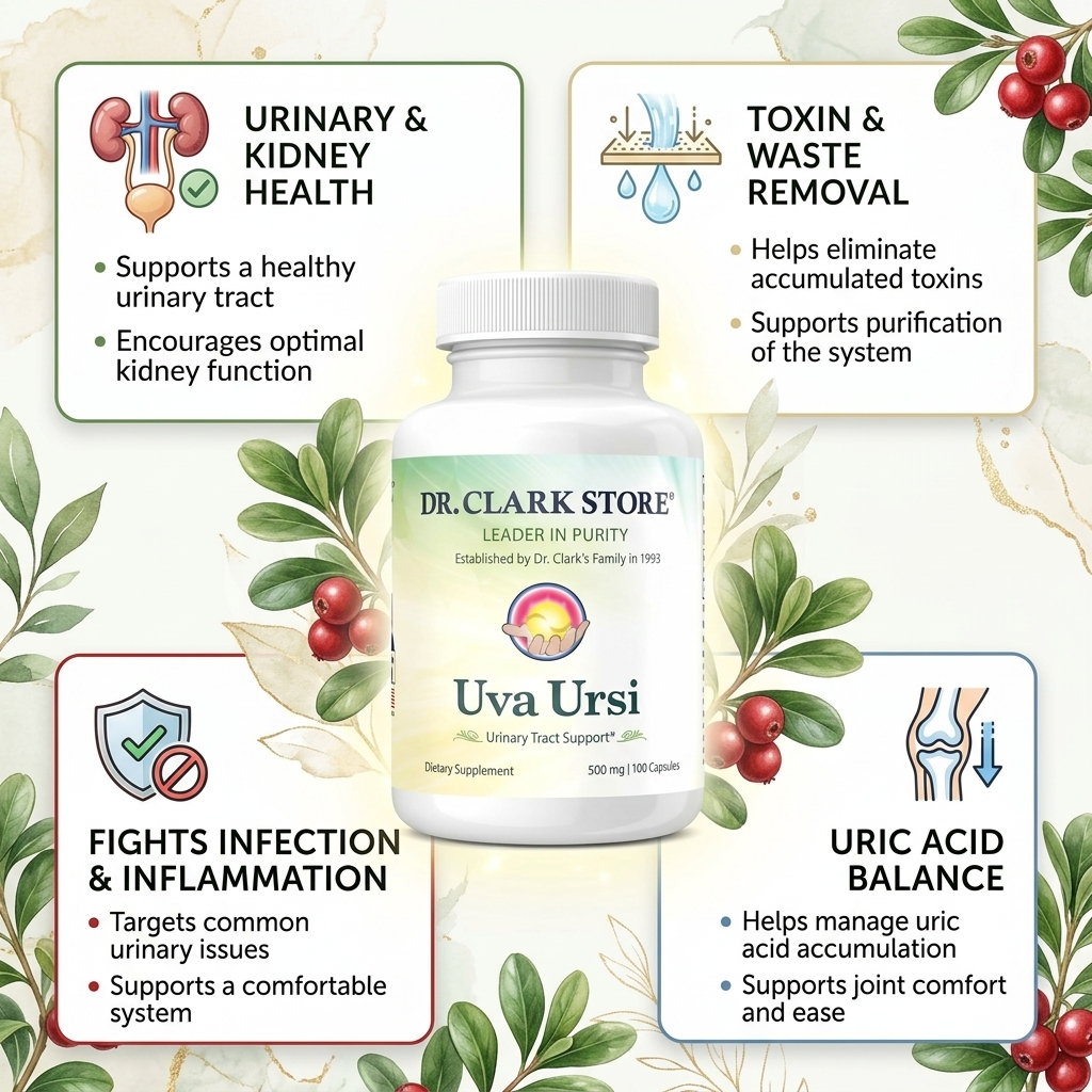 Uva Ursi, 500 mg 100 capsules