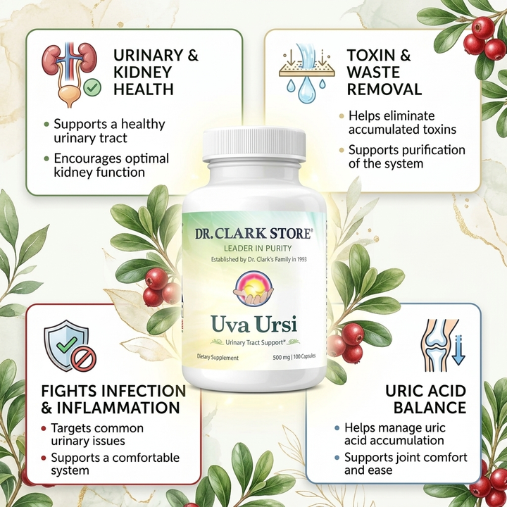 Uva Ursi, 500 mg 100 capsules