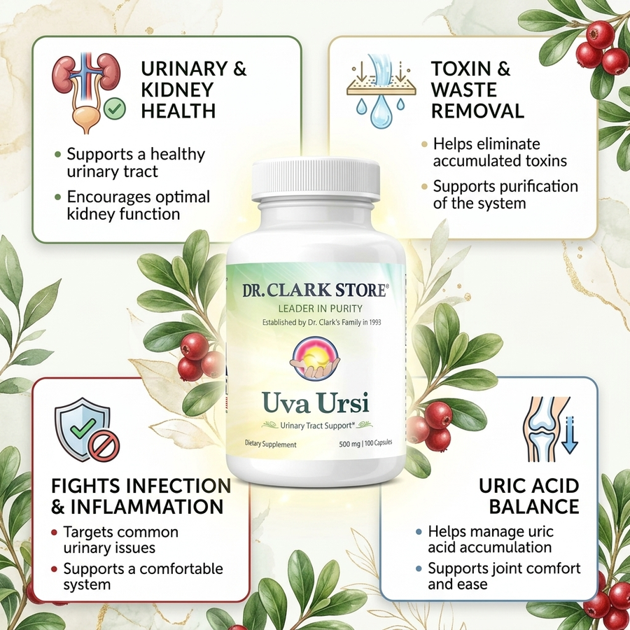 Uva Ursi, 500 mg 100 capsules