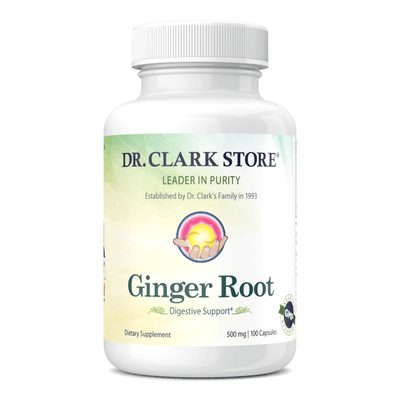 Dr. Clark Store Ginger Root, 500 mg, 100 capsules