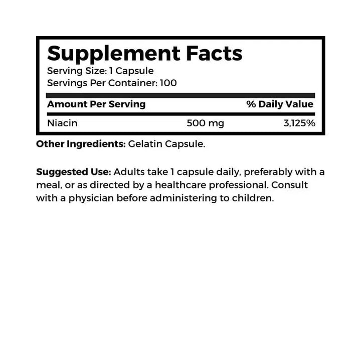 Dr. Clark Store Niacin 500 suggested use