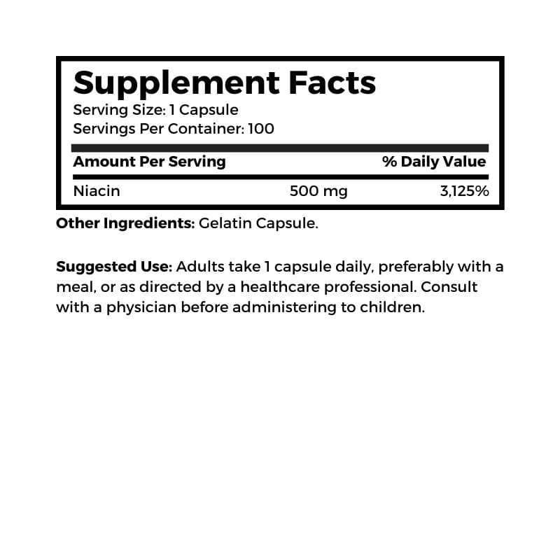 Dr. Clark Store Niacin 500 suggested use