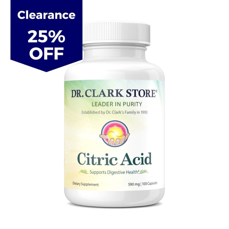 Dr. Clark Store Citric Acid, 590 mg, 100 capsules