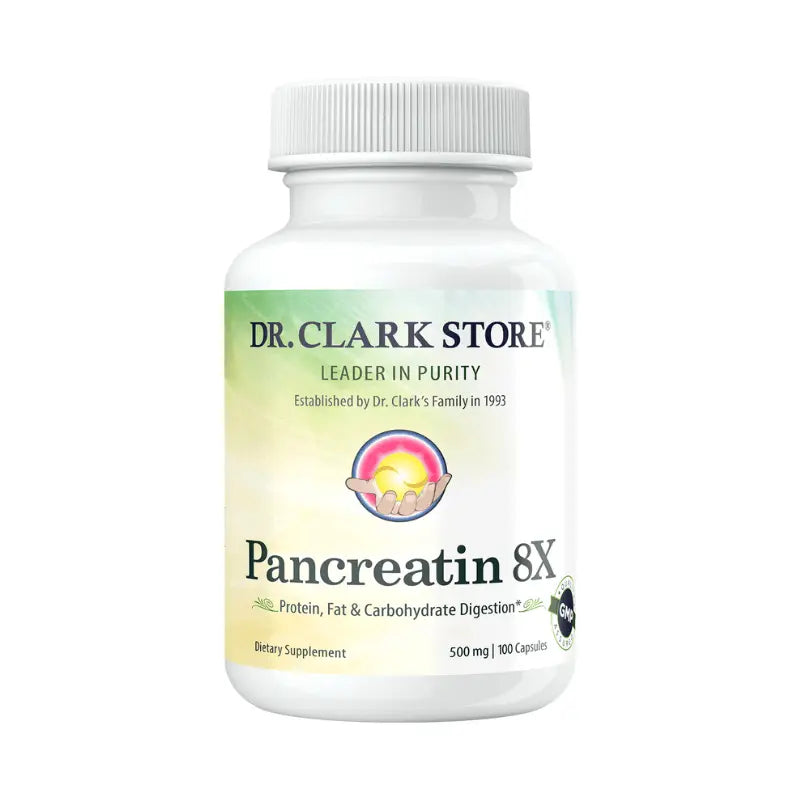 Dr. Clark Store Pancreatin 8X, 500 mg 100 capsules