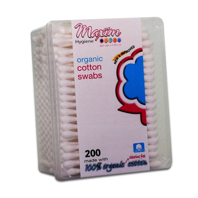 Maxim Hygiene Organic Cotton Swabs, 200 ct