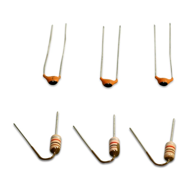 3 Picofarad Capacitors & 3 Microhenry Inductors for making bottle copies