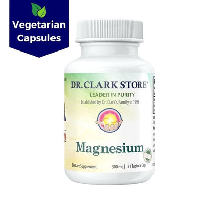 Dr. Clark Store Vegetarian Magnesium Oxide, 300 mg 21 plant based tapioca capsules