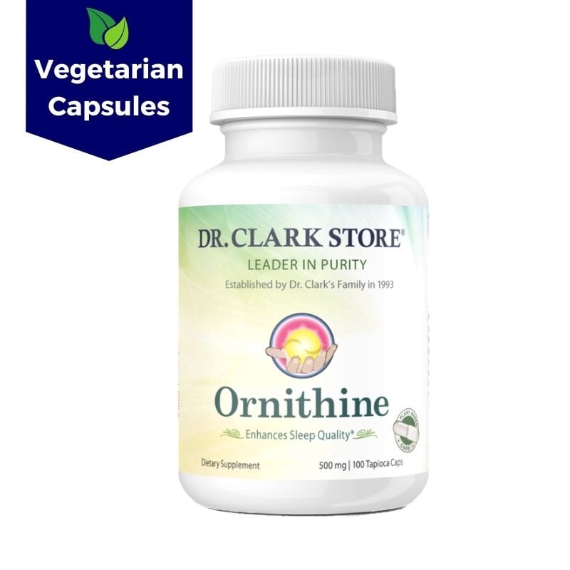 Dr. Clark Store Vegetarian Ornithine, 500 mg 100 plant-based tapioca capsules