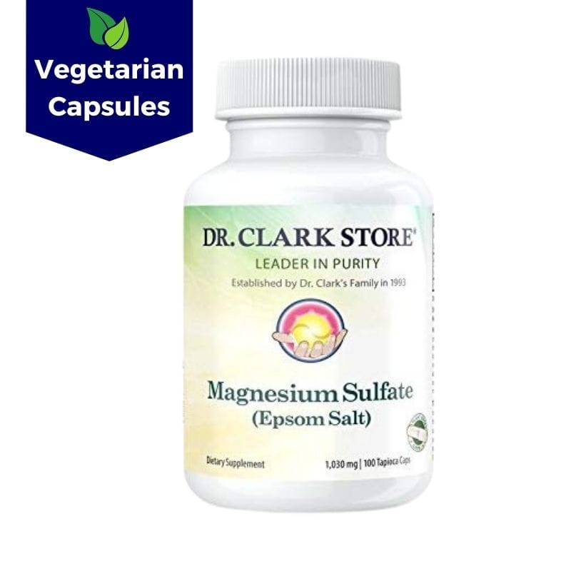 Dr. Clark Store Vegetarian Magnesium Sulfate, 1030 mg 100 plant-based tapioca capsules