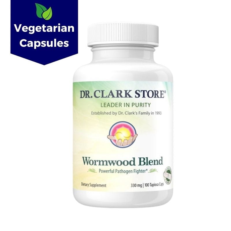 Dr. Clark Store Vegetarian Wormwood Blend, 330 mg 100 plant-based tapioca capsules