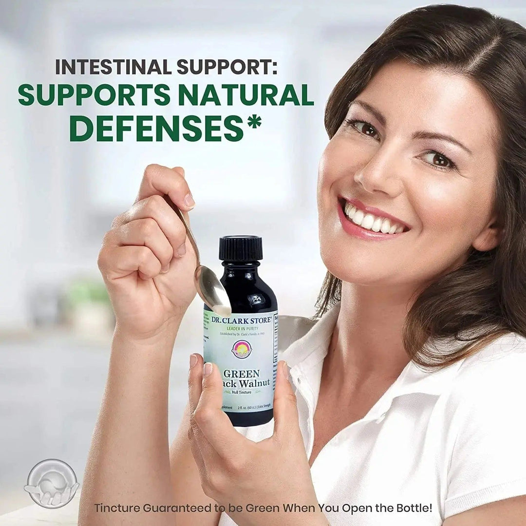 GREEN Black Walnut Hull Tincture (Extra Strength), 2 oz Dr. Clark Store