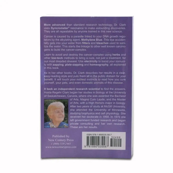 Book – The Cure and Prevention of All Cancers by Dr. Hulda Clark (back cover)