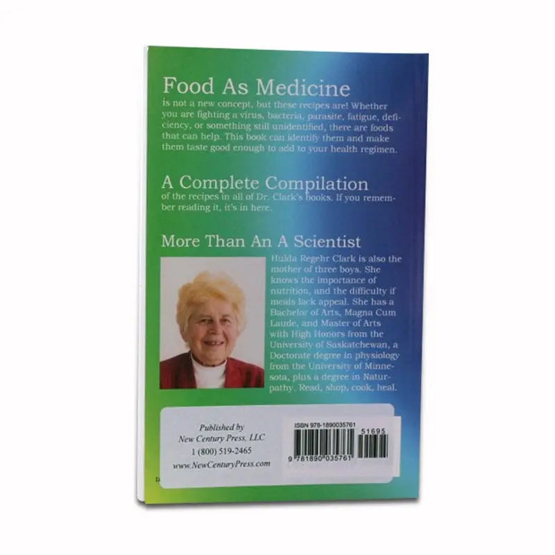 Book – Dr. Clark’s Healthy Recipes (back cover)