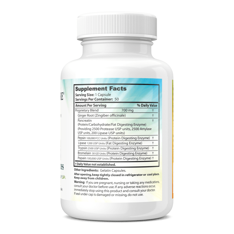 Dr. Clark Store Digestive Enzymes supplement facts