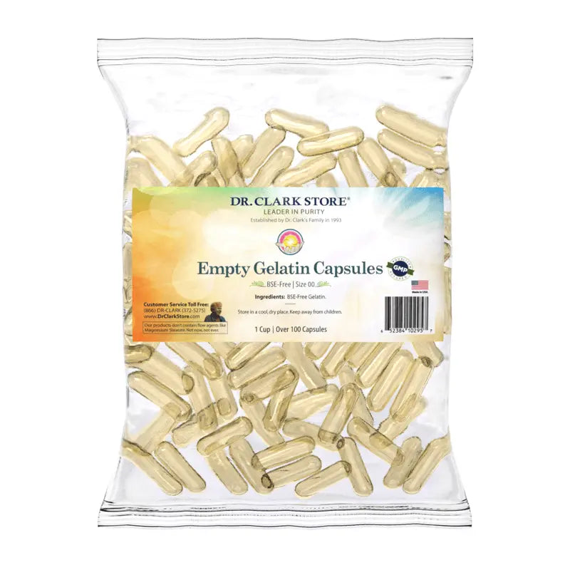 Dr. Clark Store Empty Gelatin Capsules, size 00