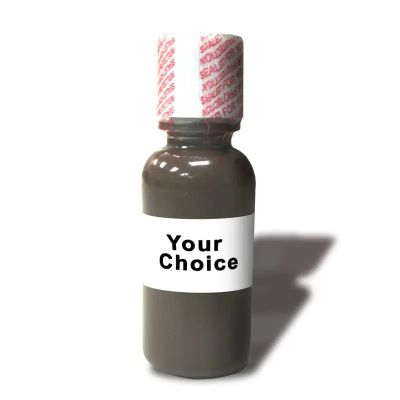 Amber bottle containing your choice of electronic bottle copy – frequency imprinted in water (Dr. Hulda Clark’s homeographic bottle copies).