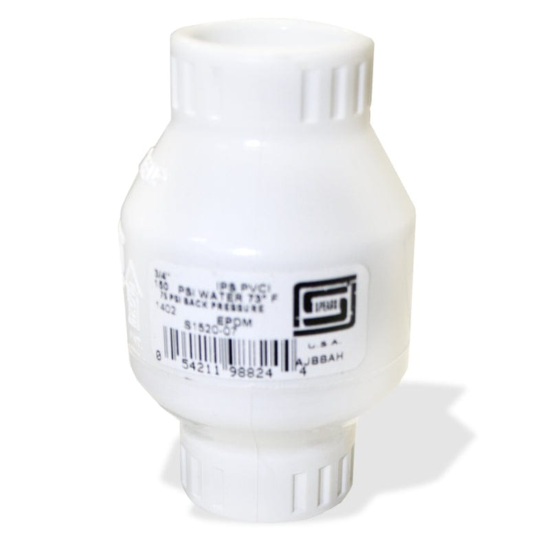 ¾” PVC check valve compatible with the Dr. Clark Store Whole House Water Filter